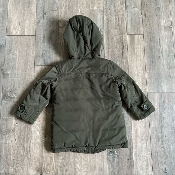 GAP Olive Green Water Resistant Parka Coat Jacket Size 4 - Picture 5 of 6